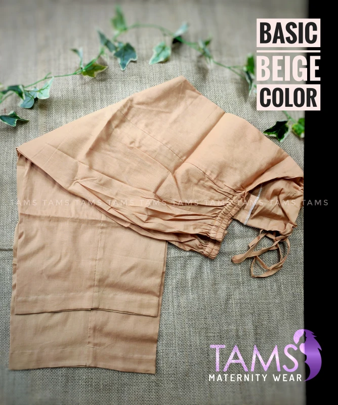 Beige basic maternity pant