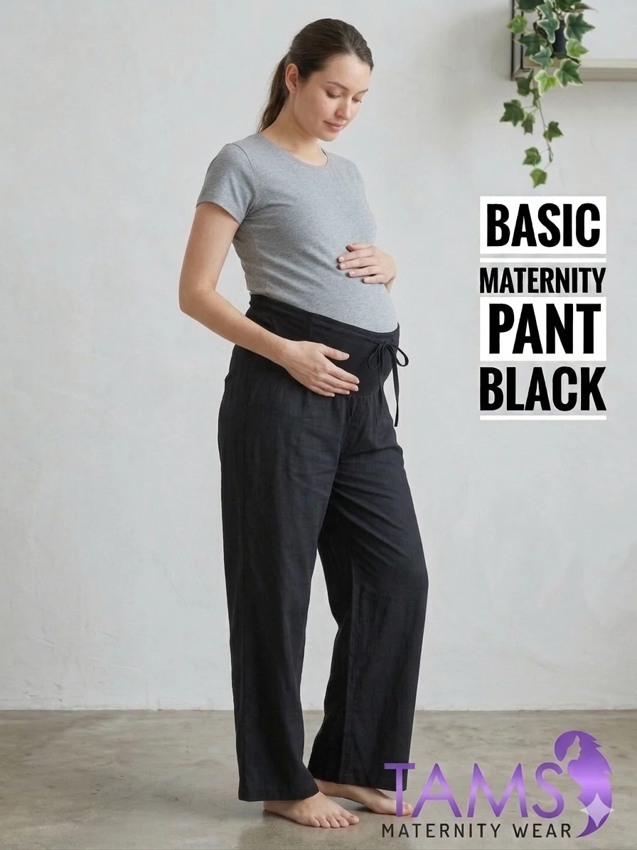 Black Basic Maternity Pant