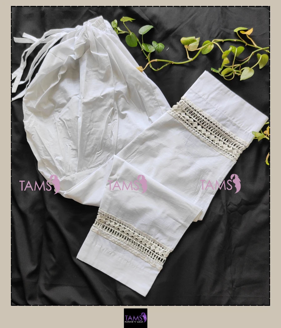 White C5 Maternity Pant