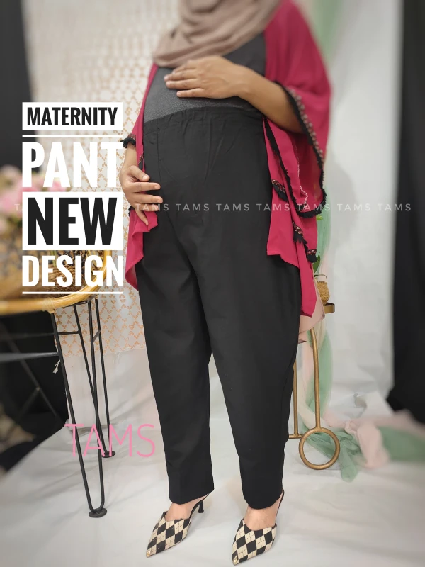 Black plain maternity pant