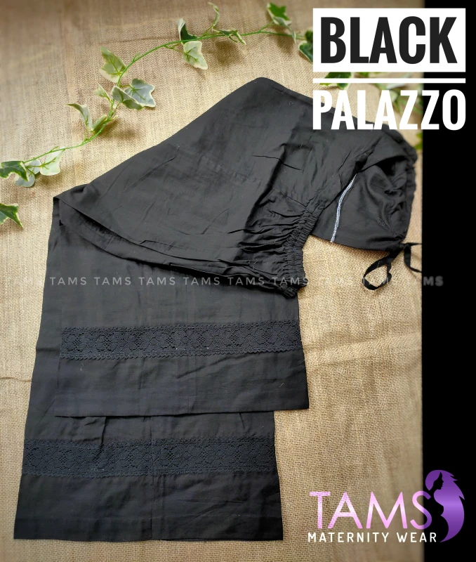 Black Maternity Palazzo